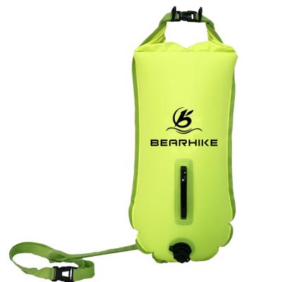 China Waterproof/Inflatable/Floating/Lightweight/Portable Safety Swim Beacon Luminous Bag For Open Water Swimming for sale