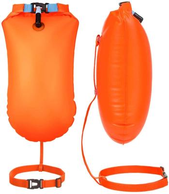 China Durable and Keep Safety Free Water Buoy Inflatable Tow Float Dry Bag Swim Buoy for sale