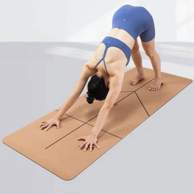 China Home Indoor Yoga Mat Eco-Friendly Beginner Pilates Mat Cork Rubber Yoga Mat for sale