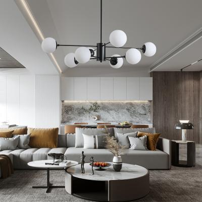 China Simple Modern High Ceiling Home Decor Molecule Chandeliers Modern Luxury Lamps For Living Room for sale