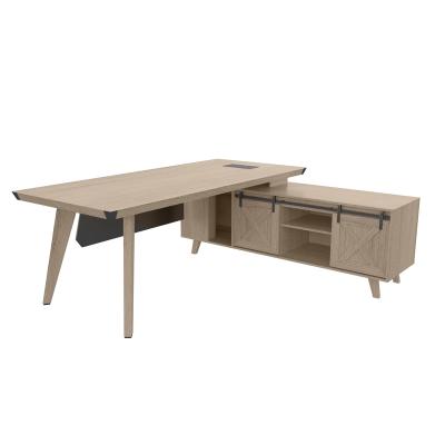 China Adjustable Sturdy Computer Table In Home Modern Wood Table Conner Office Executive Desk Table for sale