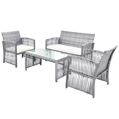 China New Arrival PE Rattan Durable Rattan Sofa Lounge Garden Sets Outdoor Outside Patio Furniture for sale