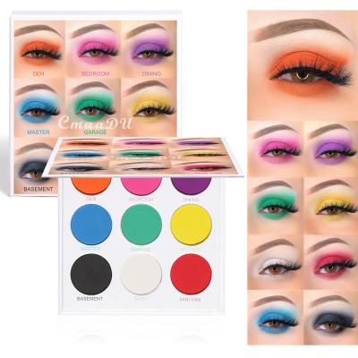 China CmaaDu 9-Shade Waterproof Eyeshadow Matte and Metallic Eyeshadow Palette for sale