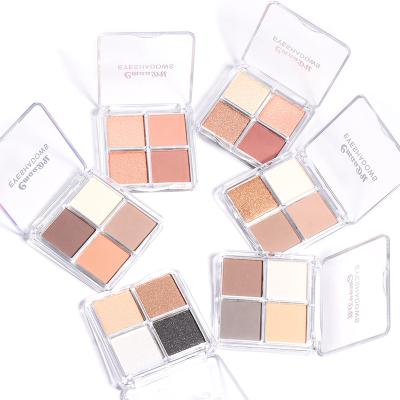 China CmaaDU 4 Color Matte Pearlescent Eyeshadow Waterproof Eyeshadow Palette for sale