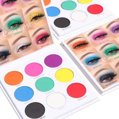 China CmaaDu Private Label 9-Shade Waterproof Eyeshadow Matte and Metallic Eyeshadow Palette for sale