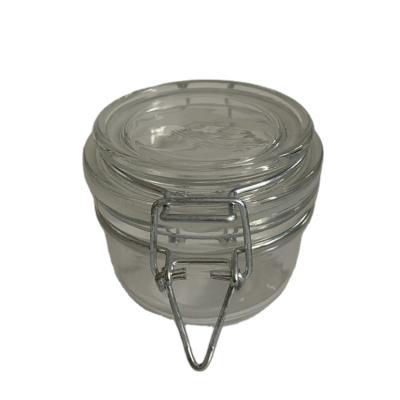 China Food Round 5 oz Airtight Glass Jars with Glass Lid - Canning Jars for Jam, Honey, for sale