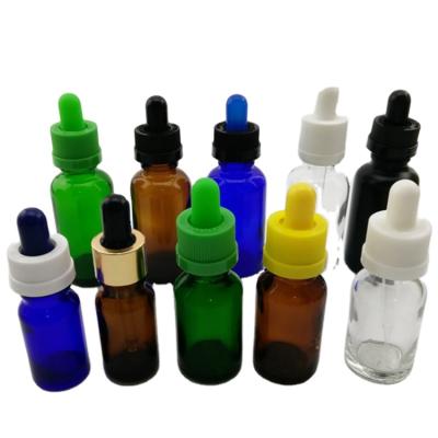 China Personal Care Wholesale 5ml 10ml 15ml 20ml 30ml 50ml 60ml 100ml Personal Care Dropper Bottle Clear Amber Blue Green Glass Bottle for sale