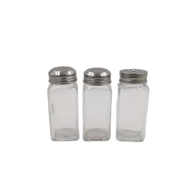 China Restaurants Appliances 60ml Glass Salt Shaker Spice Bottle Glass Jar for sale