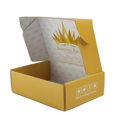 China Recyclable Fashion Design Customized Cosmetic Shipping Mailer Gift Corrugated Boxes Kraft Box Packaging for sale