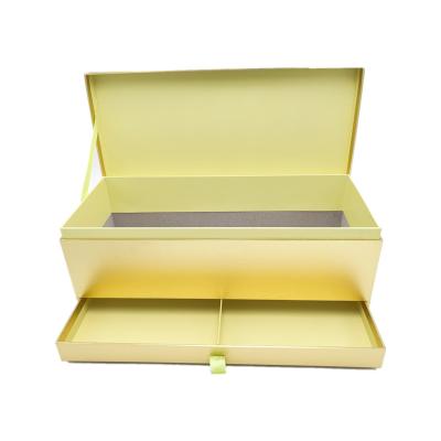 China Wholesale Custom Luxury Recyclable Cardboard Paper Wine Bottle Packaging Boxes With Drawer Wine Box Gift for sale