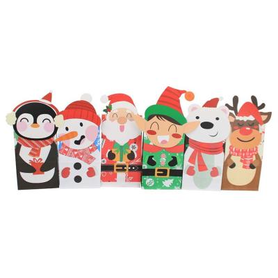 China Recycled Materials European Style Christmas Food Packaging New Gift Candy Packaging Bags Waterproof Paper Bag for sale