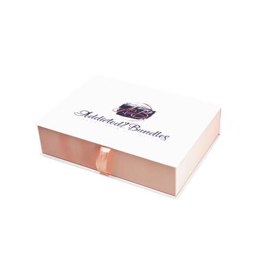 China Wholesale High Quality Reused Logo Gift Boxes Silk Lined Materials Custom Box For Packaging Wigs Wigs Extensions for sale