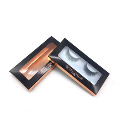 China Hot Sale Custom Logo Printing Cardboard Box Recyclable Rose Gold Foil Stamping Beauty False Eyelash Paper Packaging Boxes for sale