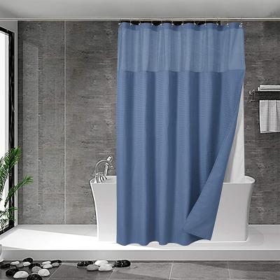 China Sustainable Bathroom Decoration Fabric Shower Curtain Set, New Design Polyester Bathroom Curtain Set for sale