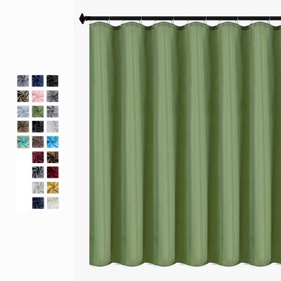 China OEM Sustainable Water Proof Shower Curtains For Bathroom , Recycled Bath Bathroom Curtain With Hooks for sale