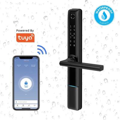 China High Quality Europe Digital Aluminum Alloy Standard Electronic Code Smart Door Lock With Wifi BLE TTlock APP for sale