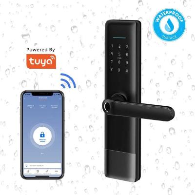 China Bluetooth+WiFi+Fingerprint+Card+Password+Mechanical Keys Phone Door Locks Digital WiFi BLE Controlled Smart Door Lock with TTLOCK APP for Airbnb Home Apartment for sale