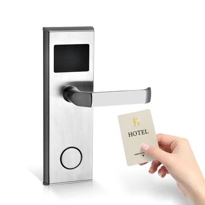 China Hotel Security System 304 Stainless Electronic Key Card RFID Hotel System Digital Electric Door Lock for sale