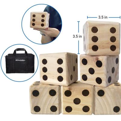 China Wooden Quality Jumbo Wooden Dice Set for sale