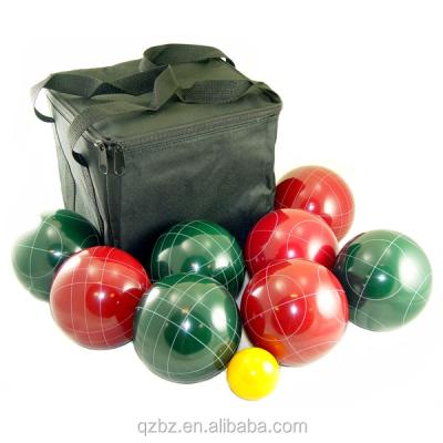 China Sports Toy Outdoor 9 Piece Bocce Ball Set With Easy Carry Nylon Bag for sale