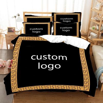 China Brand anti-static popular logo design custom bedding set 3Pcs favorable price and reliable quality bed sheet fitted sheet wholesale for sale