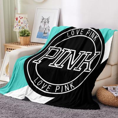 China 2022 Wholesale Warm Soft Flannel Blanket For Winter Cozy Fleece Pink Blanket For Adults Kids Fur Fleece Throw Blanket In Stock for sale