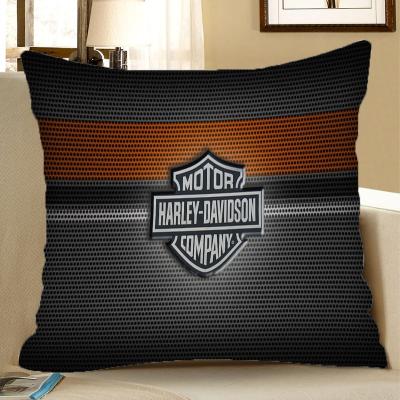 China Portable Luxury Harvey Davidson &Motorcycles Custom Design Super Soft Cushion Pillow Case Insert For 100% Wholesale Short Plush for sale