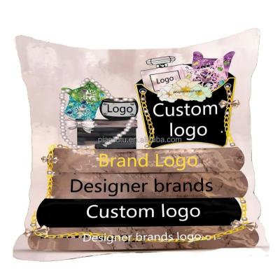 China Cheap Popular Design Portable Throw Pillow Cover 45x45 Cushion Cover Luxury Brand Designer Cushion Cover for sale