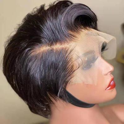 China Pre Plucked Natural Hairline Wig For Sale Hair Online Wigs Short Curly Pixie Wig for sale