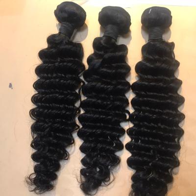 China 100 Bundles Hair Extension Bundle Indian Remy Hair Vendor Wave Style Top Raw Raw Deep Wave Color Silky Double Wave Weft Double Bundle for sale