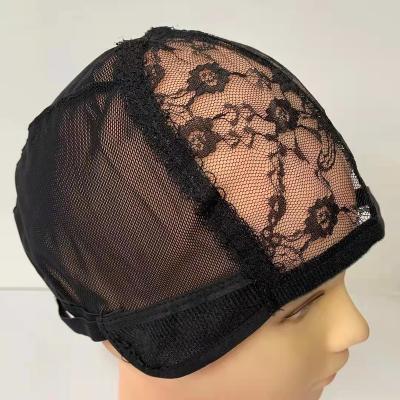 China Pre Plucked Natural Hairline Black Wip Caps For Making Wigs Stretchable Adjustable Strap Braided Wig Cap for sale