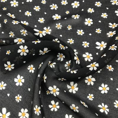 China Anti-Static Keqiao High quality good design 100%polyester bubble chiffon fabric floral printed stock chiffon fabric for dress for sale