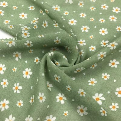 China Anti-Static Wholesale 75D Polyester 100% polyester woven fabric 2022 Design Soft Floral printed chiffon fabric for dress for sale