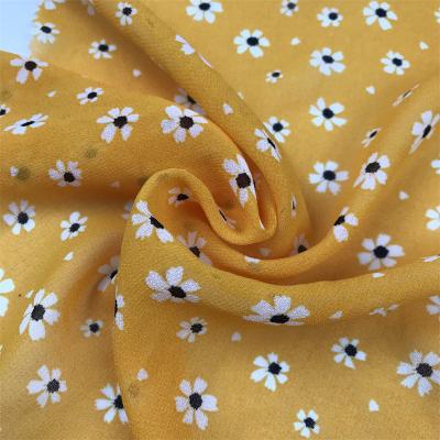 China Anti-Static High quality 100%polyester flower printed chiffon fabric good design plain chiffon fabric for dress for sale