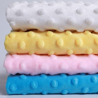 China Memory Minky material Solid Color Polyester Spandex Minky Fabric With No MOQ for baby blanket for sale