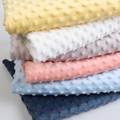 China Memory Wholesale No MOQ In Stock Supper Soft And Comfortable Tissus Minky Dot Fabric Blanket Fabric For Baby for sale