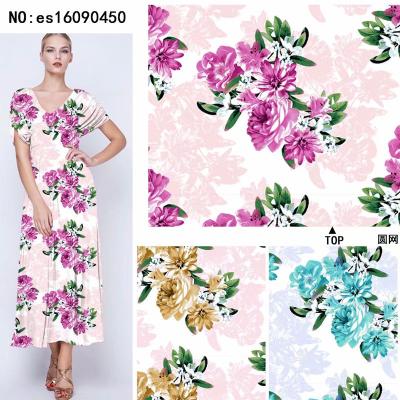 China Anti-Static Shaoxing factory Breathable printed satin silk fabric satin fabric polyester digital print fabric for sale