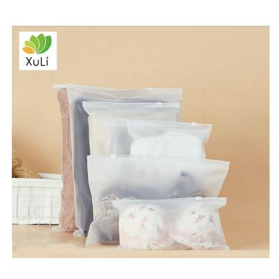 China OEM Customized Logo Clear Plastic Frosted Matte Recyclable Self Adhesive Zip Lock Pe Zipper Packaging Bags for sale