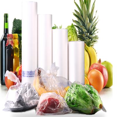 China Household Supermarket Food Fresh Microwavable Transparent Disposable Vegetable Fruit Storage Bags for sale