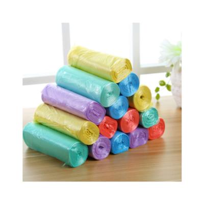 China Household Thickened Large Waterproof Disposable One Time Use Eco Friendly Colorful Plastic Garbage Bag On Roll for sale