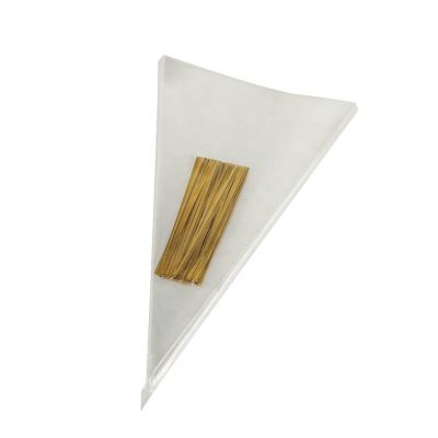 China Disposable Cellophane Cone Bags Transparent for sale