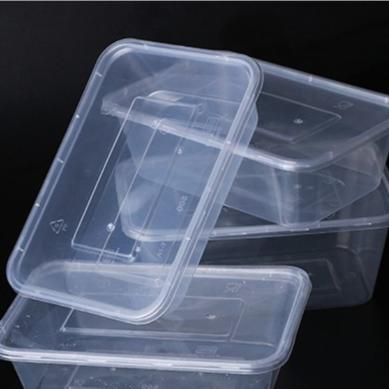 China 500ml PP Disposable Plastic Microwavable Microwavable Takeaway Food Clear Container Take Out Lunch Box for sale