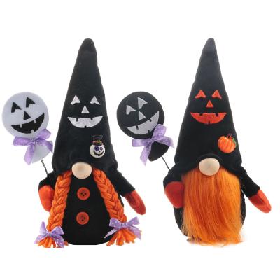 China PP Cotton Halloween Decorations Gnomes Halloween Cloth And Plush Doll Pumpkin Face Doll Kid Gift Toys Halloween 2021 for sale