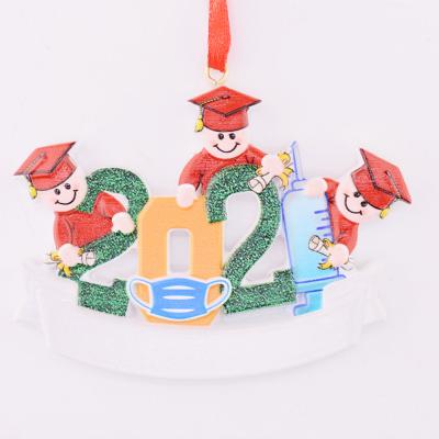 China Resin Resin Christmas Decoration Supplies 2021 New Eco-Friendly Christmas Favor Hanging Christmas Tree Ornaments Resin Pendant Decorations for sale