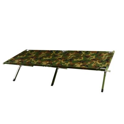 China Comfortable Portable Outdoor Military Tools Camping Bed Adjustable Foldable Beds Beach Metal Beds for sale