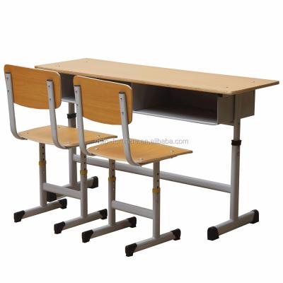 China Modern attached college classroom desk and bench for sale