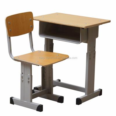 China Modern Adjustable Single Student Desk And Chair for sale