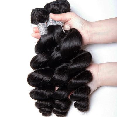 China Loose Wave 2021 Wholesale Natural Keratin Weft Korea Supplier Bundle Human Hair Extensions Wigs for sale