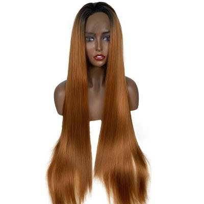 China Custom Cheap Swiss Straight Hair Silky Straight Transparent Synthetic Hair Pre Pluck HD Full Lace Wig for sale