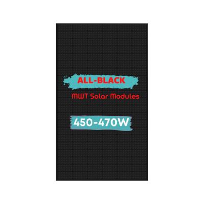 China Solar Power System Factory Direct Selling 1973mm*1035mm*35mm All Mono Halv Cut Black Solar Panels for sale